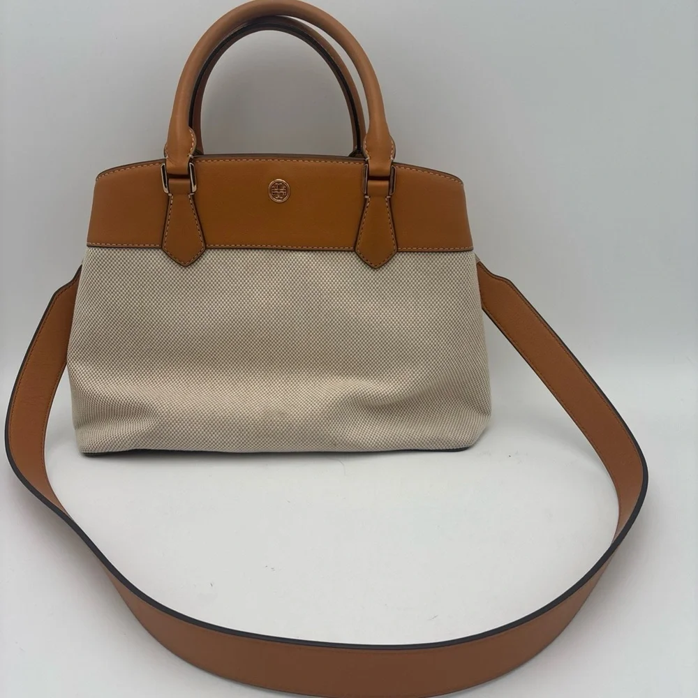Tory Burch Brown and Cream Shoulder‎ Bag